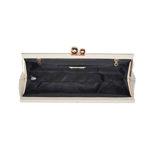 Joplin - Kisslock Clutch: Grey Multi