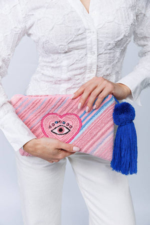 WAYUU HEART POUCH: Pink