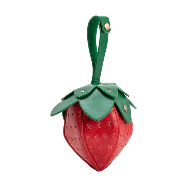 Strawberry Red Mini Vegan Leather Wristlet