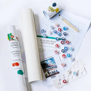 Spring Daffodil Landscape – Giftable Spring Paint Kit: Rolled Canvas