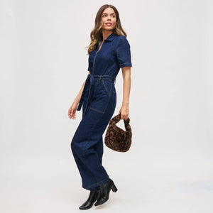 Monica - Faux Fur Crossbody: Black