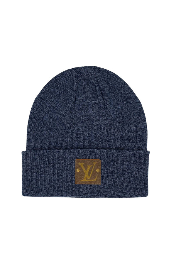 Louis Vuitton Upcycled Beanie – Authentic Patch Burgundy