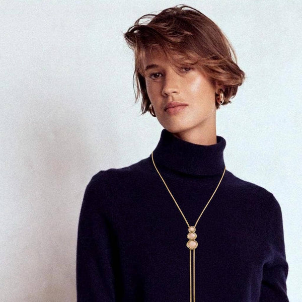 Millie Gem | 14K Gold PVD Bolo Lariat Necklace