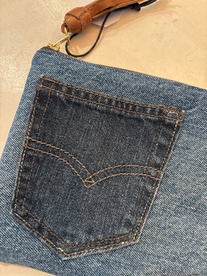 Upcycled Denim Women's Accessory Pouch