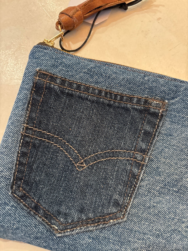 Upcycled Denim Women's Accessory Pouch