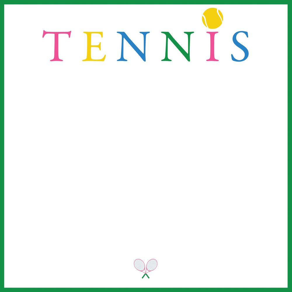 In Stock 8.5x8.5 Tennis Slab Notepad