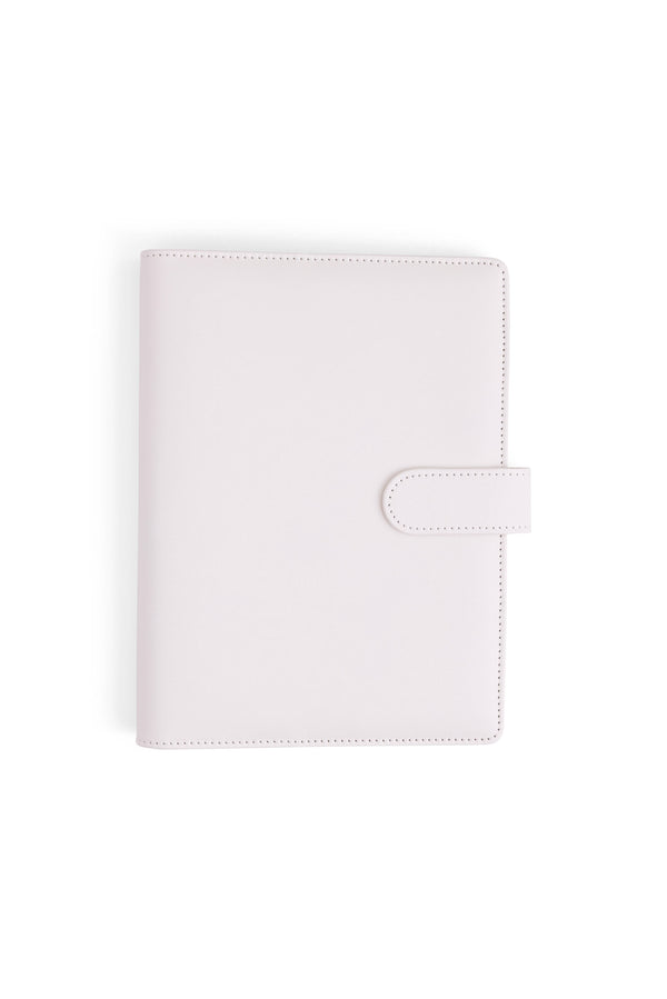 A5 Binder: 6 Hole with Elastic Pen Holder & Magnetic Closure: Marbled Yellow