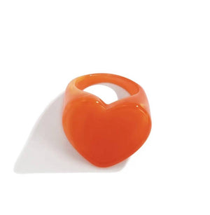 Sweetheart Acrylic Heart Ring | Pistachio