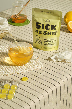 Sick As Shit Herbal tea, 20 Servings, Functional Tea Blend