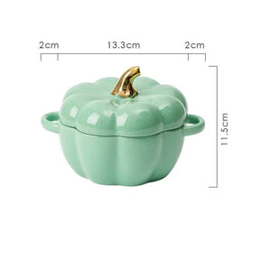 Orange Pumpkin Terrine Bowl with Lid