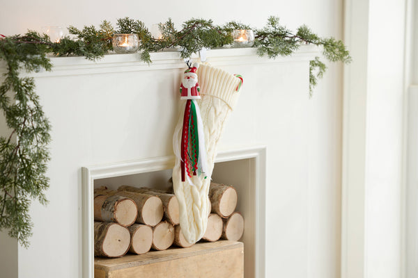 Seasonal Ceramic Ornament with Decorative Ribbon Streamer: Ghost