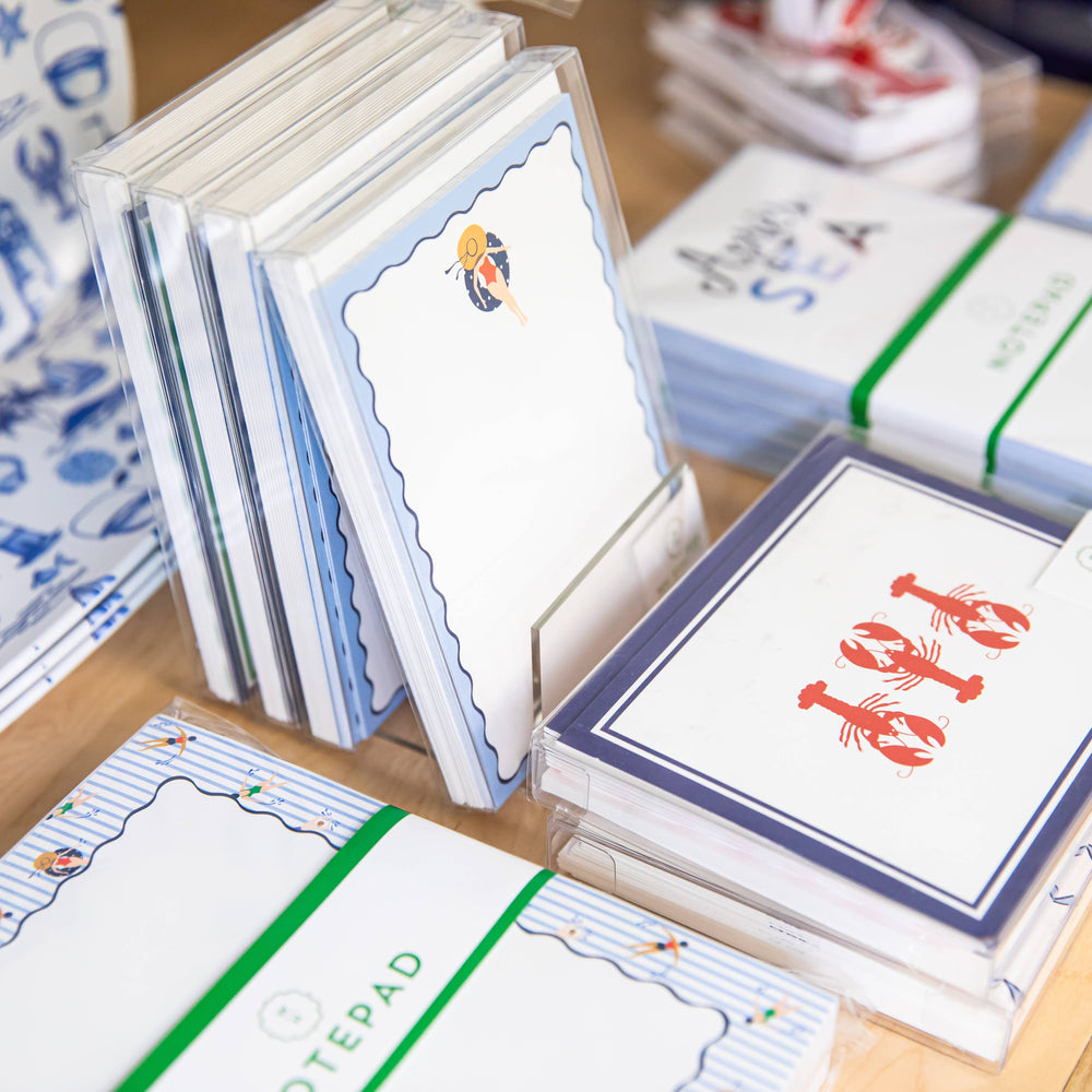 Flat Notecard Set of 10 | Swimmers