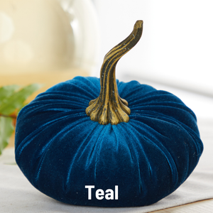 Velvet Pumpkins | Fall Mantel Décor & Thoughtful Gift - Large