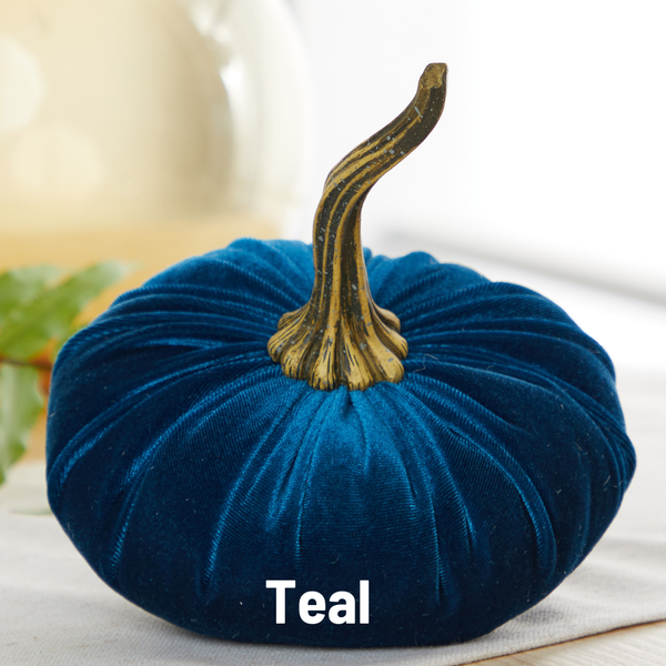 Velvet Pumpkins | Fall Mantel Décor & Thoughtful Gift - Large