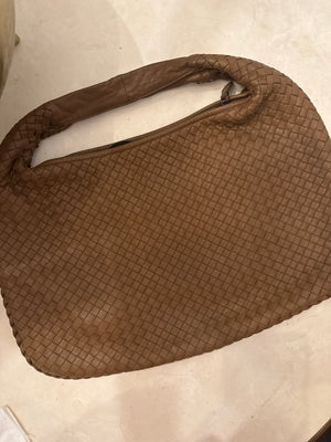 Bottega Venetta Interwoven Hobo Bag in Raspberry or Brown