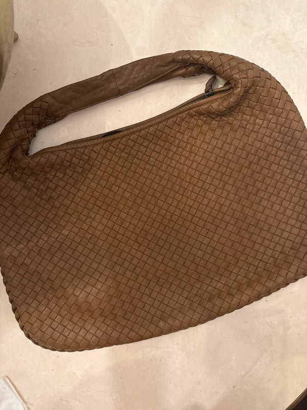 Bottega Venetta Interwoven Hobo Bag in Raspberry or Brown