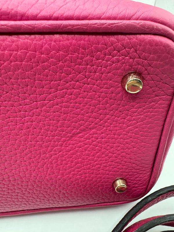 Dior Hot Pink w/ navy interior Mini Diorissimo small tote with GHW