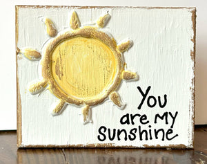 "You are my sunshine" hand painted Nursery Baby Expecting