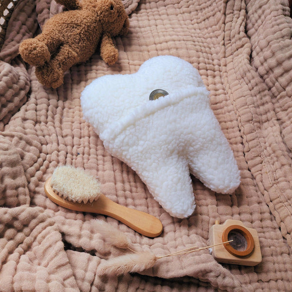 Tooth-Shaped Tooth Fairy Pillow Pouch