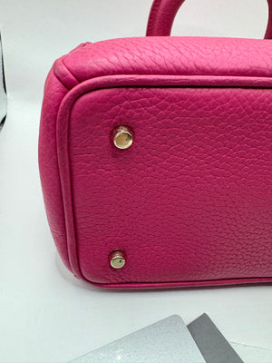 Dior Hot Pink w/ navy interior Mini Diorissimo small tote with GHW
