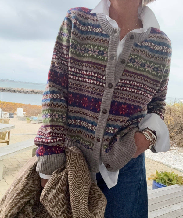 Cashmere Fair Isle American Style: One size