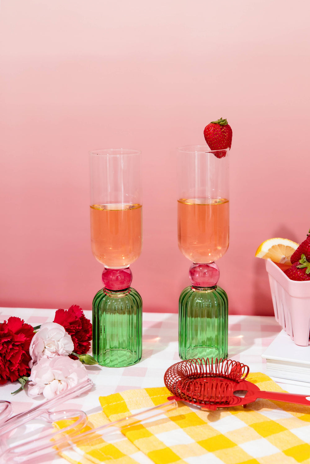 Tipsy Turvy Bar Glass Set, Colorblock