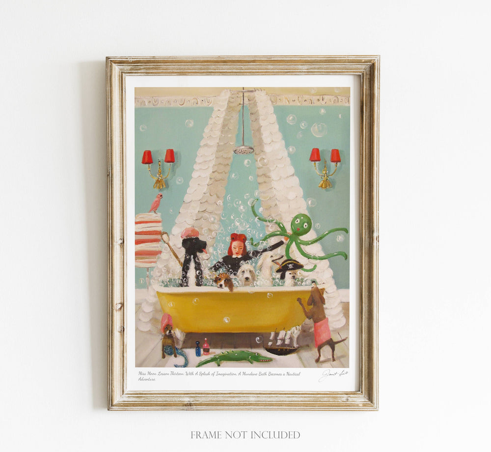 Miss Moon Lesson Thirteen 8.5"x11" Art Print with frame