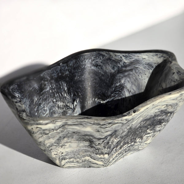 Organic Shape Resin Bowl - Entryway Catchall - Medium Size: Tiger