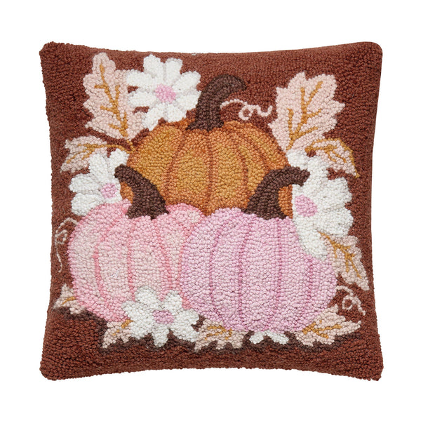 Daisies And Pumpkin Trio Hook Pillow