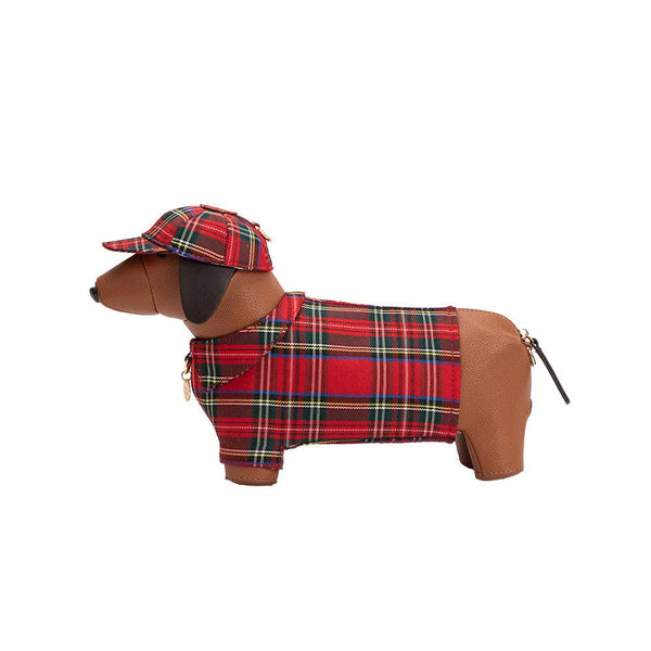Mad About Plaid Dachshund Crossbody Bag