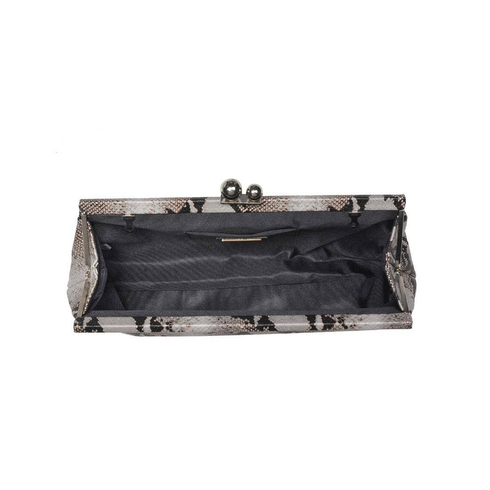 Joplin - Kisslock Clutch: Grey Multi