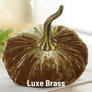 Velvet Pumpkins | Fall Mantel Décor & Thoughtful Gift - Large