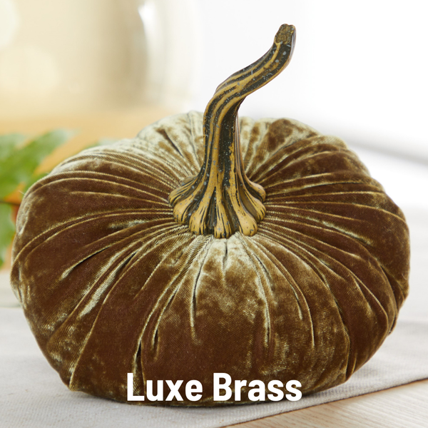 Velvet Pumpkins | Fall Mantel Décor & Thoughtful Gift - Large