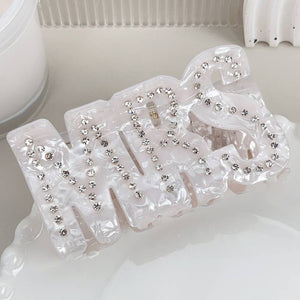 Rhinestone MRS. Hair Clips Bridal