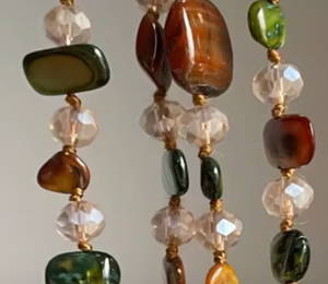 Long Ariel- Necklace-Natural Bead Long Necklace