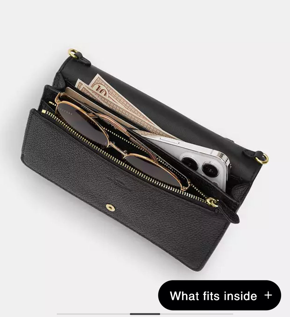 Coach Anna Foldover Clutch/Crossbody in Gunmetal Multi