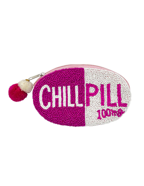 CHILL PILL 100MG Handmade Beaded Coin Purse