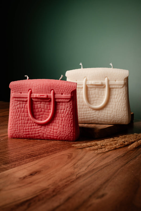 Luxury Bag - Huge Handbag Purse Candle/ Holiday Spice in Green