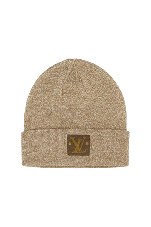Louis Vuitton Upcycled Beanie – Authentic Patch Burgundy