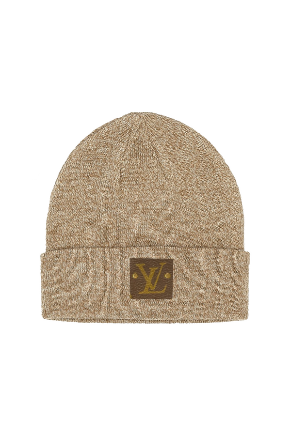 Louis Vuitton Upcycled Beanie – Authentic Patch Burgundy