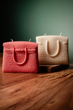 Luxury Bag - Huge Handbag Purse Candle/ Holiday Spice in Green