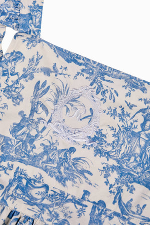 French Toile de Jouy APRON - Blue