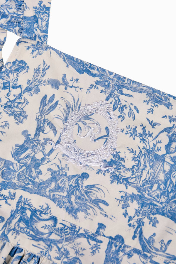 French Toile de Jouy APRON - Blue