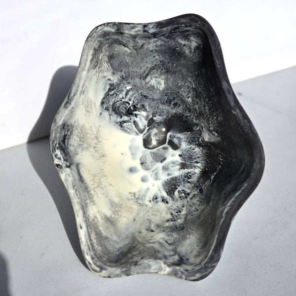 Organic Shape Resin Bowl - Entryway Catchall - Medium Size: Tiger