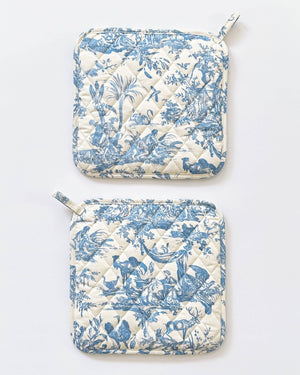 French Toile de Jouy POT HOLDER, each