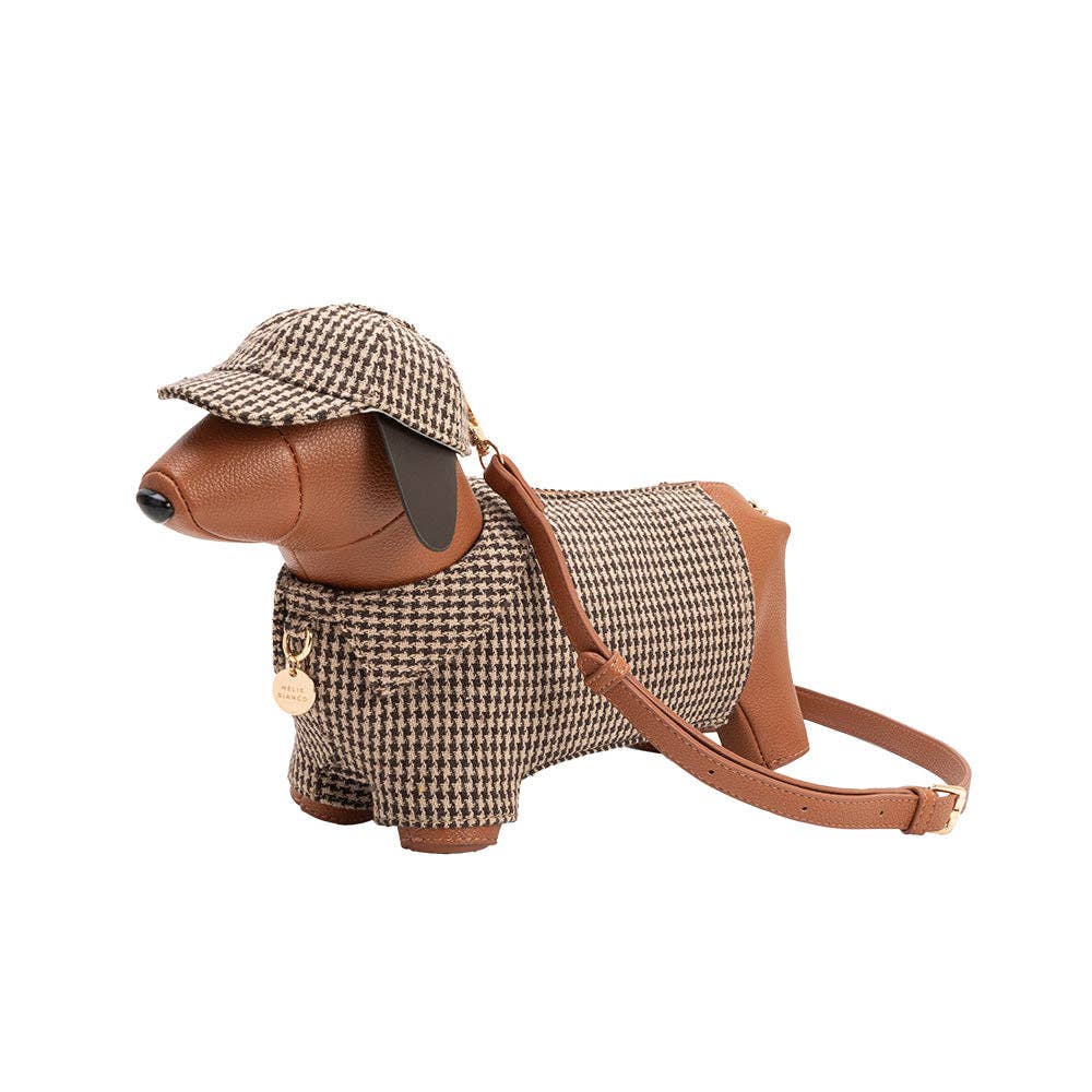 Haute Dog Houndstooth Crossbody Bag