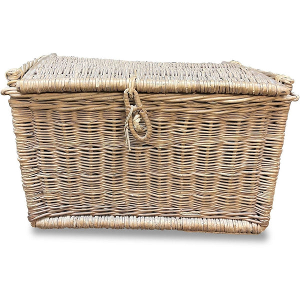 Large Antique French Baskets With Lid