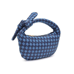 Lizbeth Woven Knot Clutch: Natural