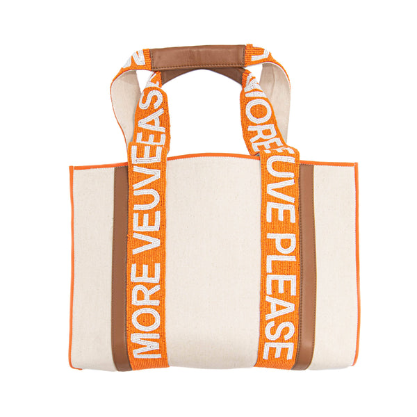 More Veuve Please Beaded Tote