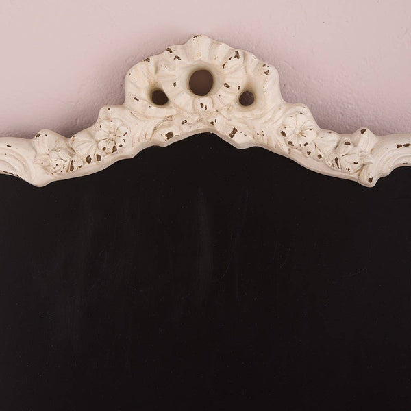 Ornate Vintage Framed Blackboard - Antique White